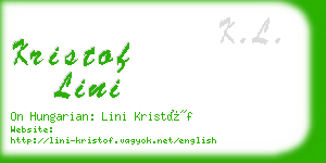 kristof lini business card